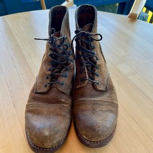 Mens Red Wing Iron Ranger 6-in muleskin leather boot size 12